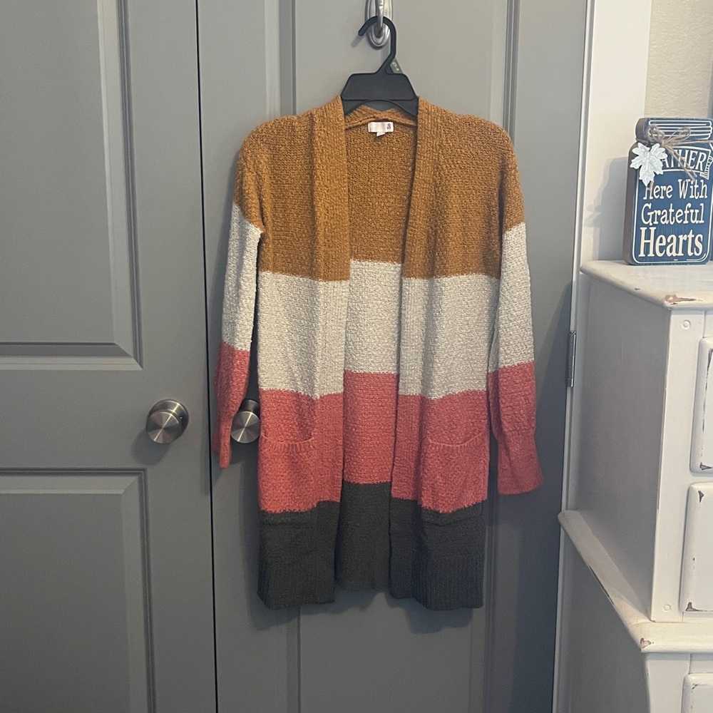 SO Mustard Textured Knit Cardigan